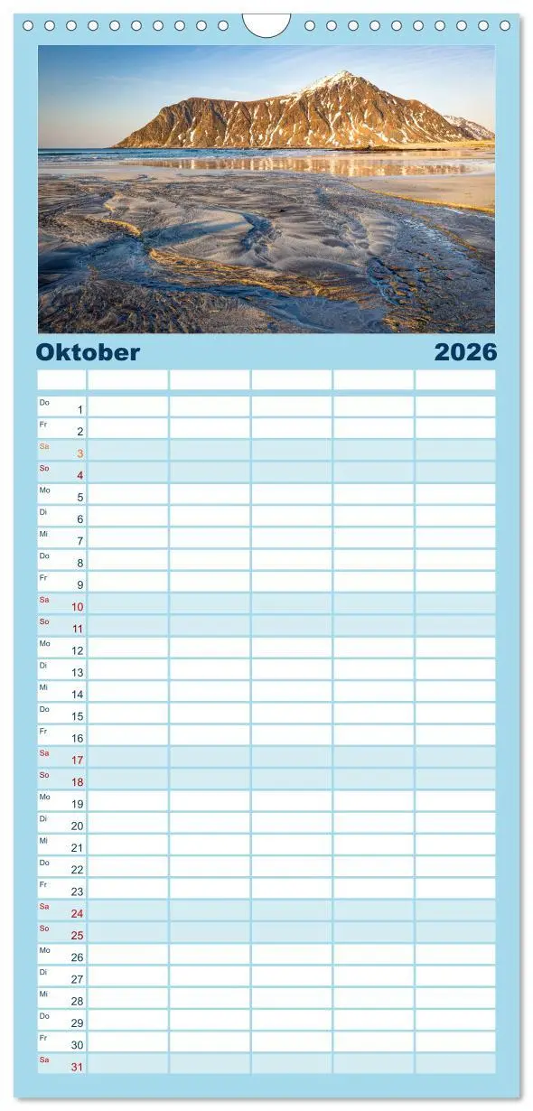 Bild: 9783516506563 | Familienplaner 2026 - Licht des Nordens - LOFOTEN mit 5 Spalten...