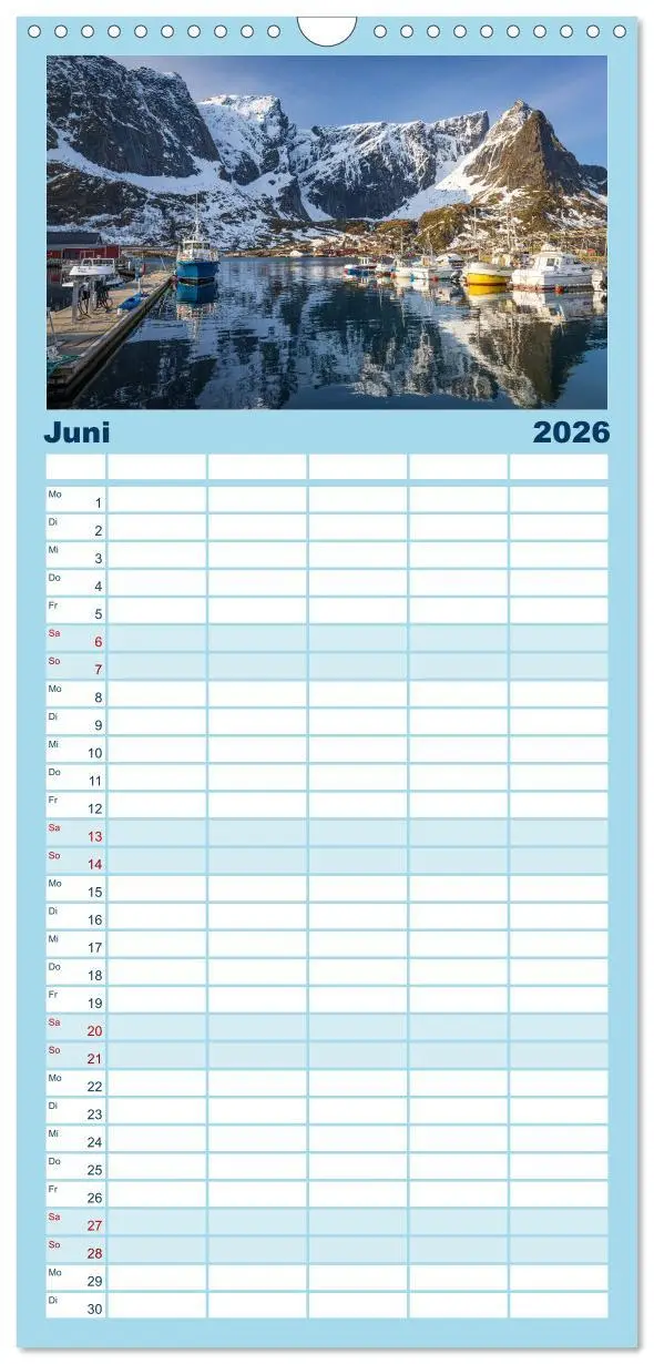 Bild: 9783516506563 | Familienplaner 2026 - Licht des Nordens - LOFOTEN mit 5 Spalten...