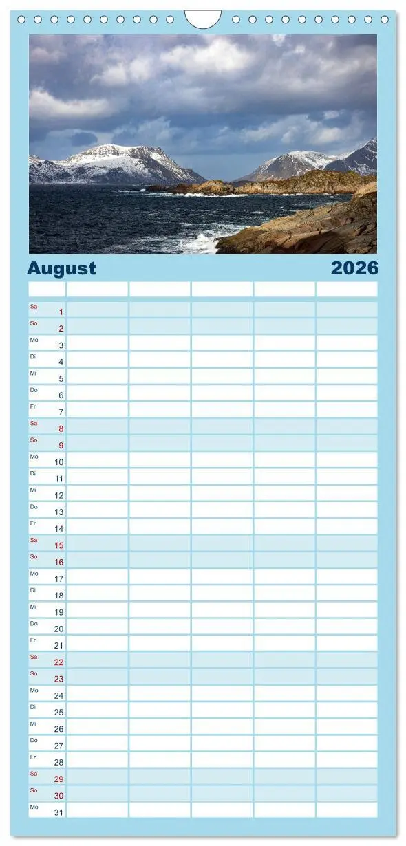 Bild: 9783516506563 | Familienplaner 2026 - Licht des Nordens - LOFOTEN mit 5 Spalten...