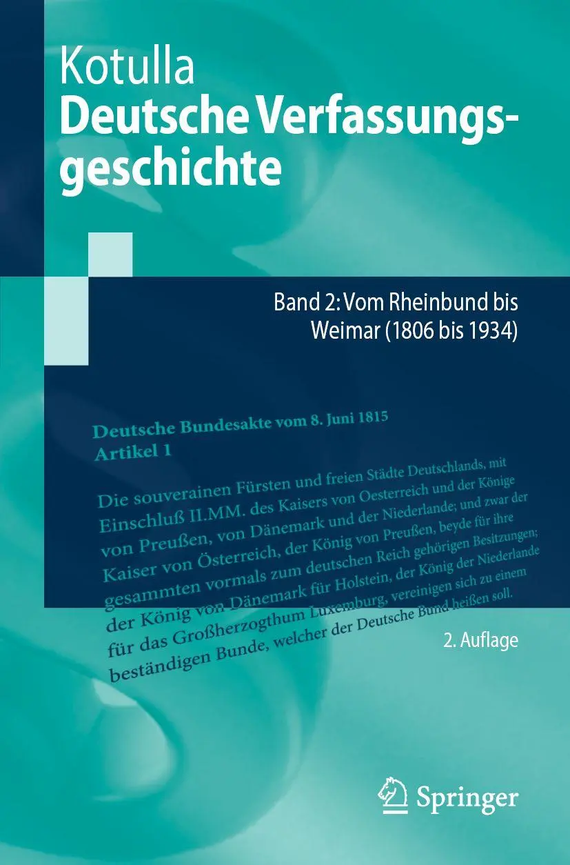 Cover: 9783662726563 | Deutsche Verfassungsgeschichte Band 2 | Michael Kotulla | Taschenbuch