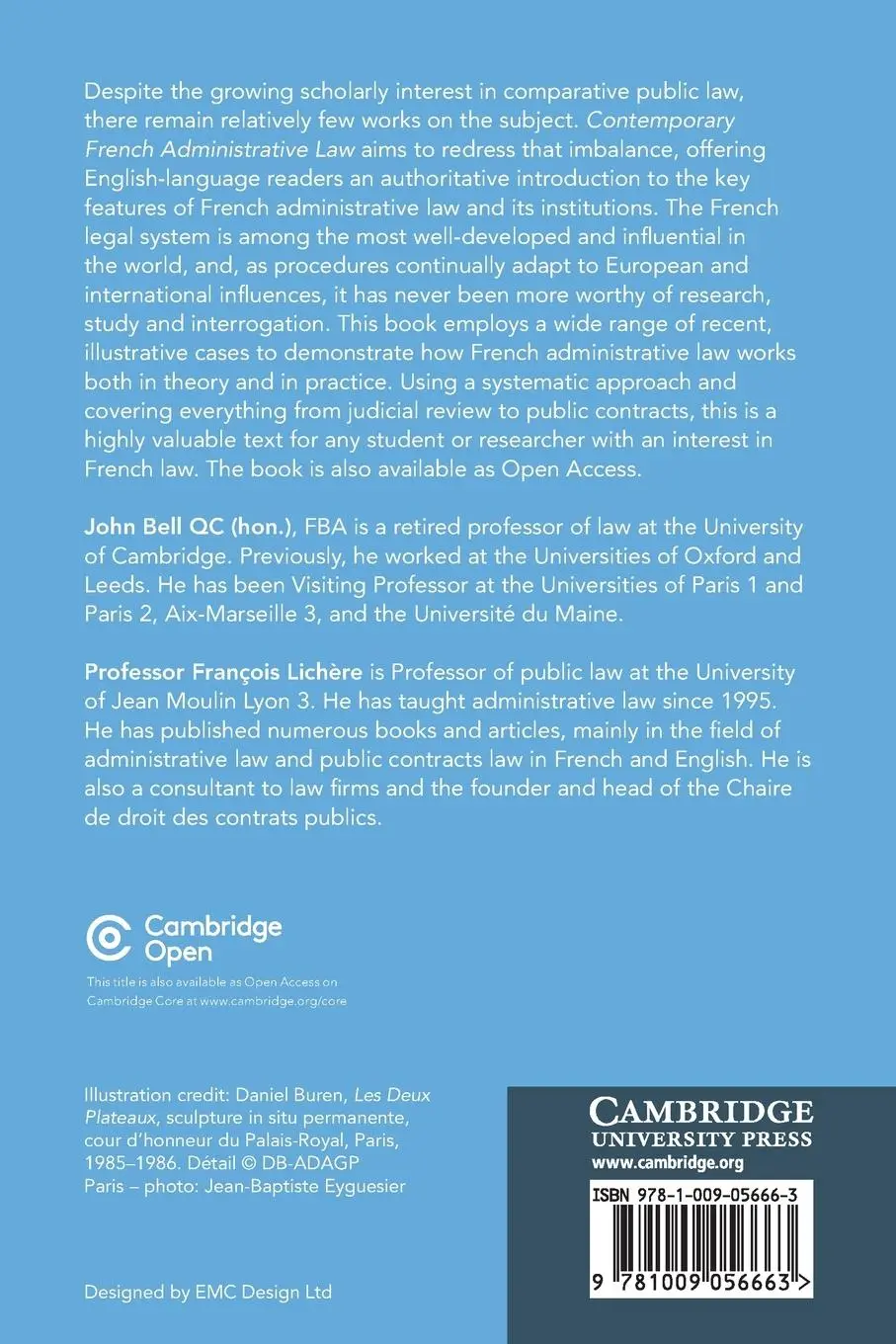 Rückseite: 9781009056663 | Contemporary French Administrative Law | John Bell (u. a.) | Buch