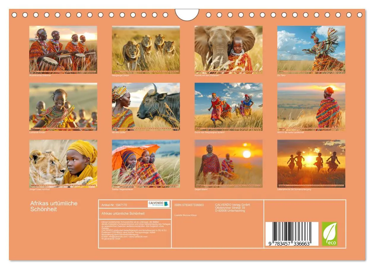 Bild: 9783457336663 | Afrikas urtümliche Schönheit (Wandkalender 2026 DIN A4 quer),...