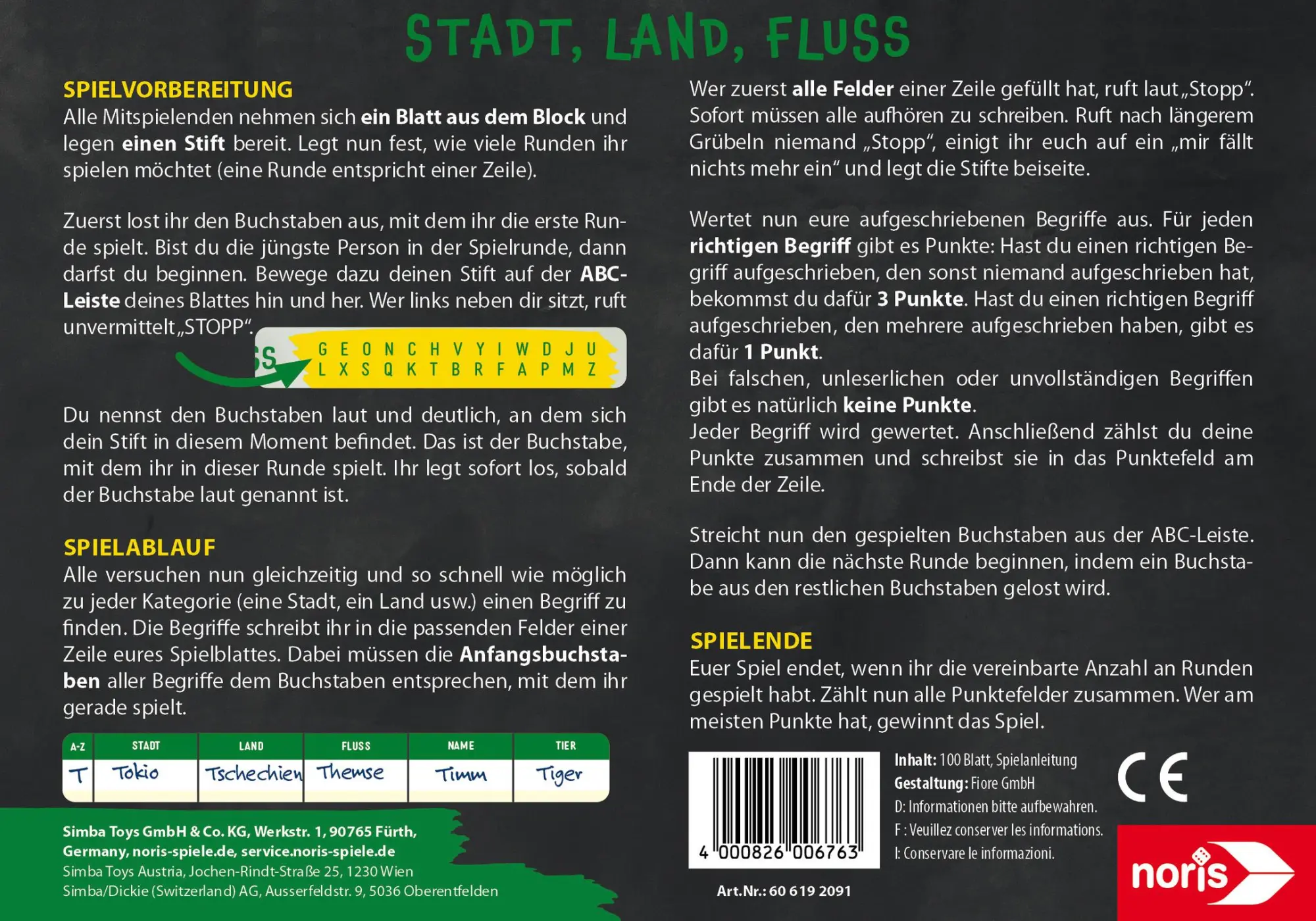 Bild: 4000826006763 | Stadt, Land, Fluss - Spielblock | Spiel | 606192091 | Deutsch | 2025
