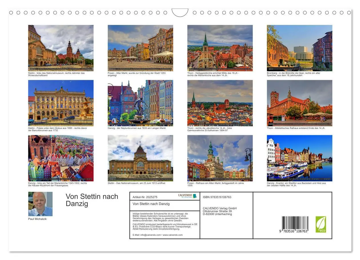 Bild: 9783516106763 | Von Stettin nach Danzig (Wandkalender 2026 DIN A3 quer), CALVENDO...