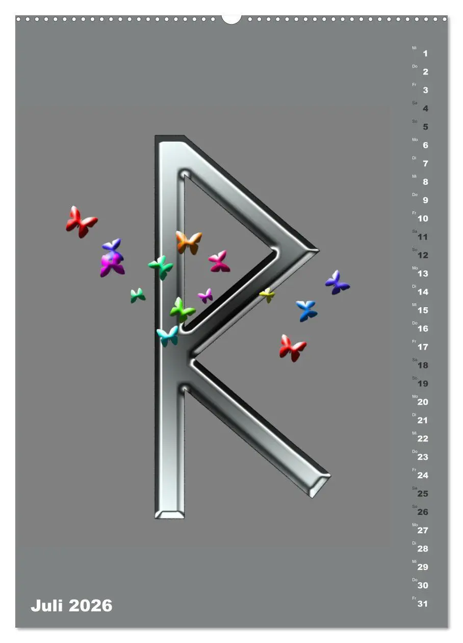 Bild: 9783516346763 | Germanische Runen (hochwertiger Premium Wandkalender 2026 DIN A2...