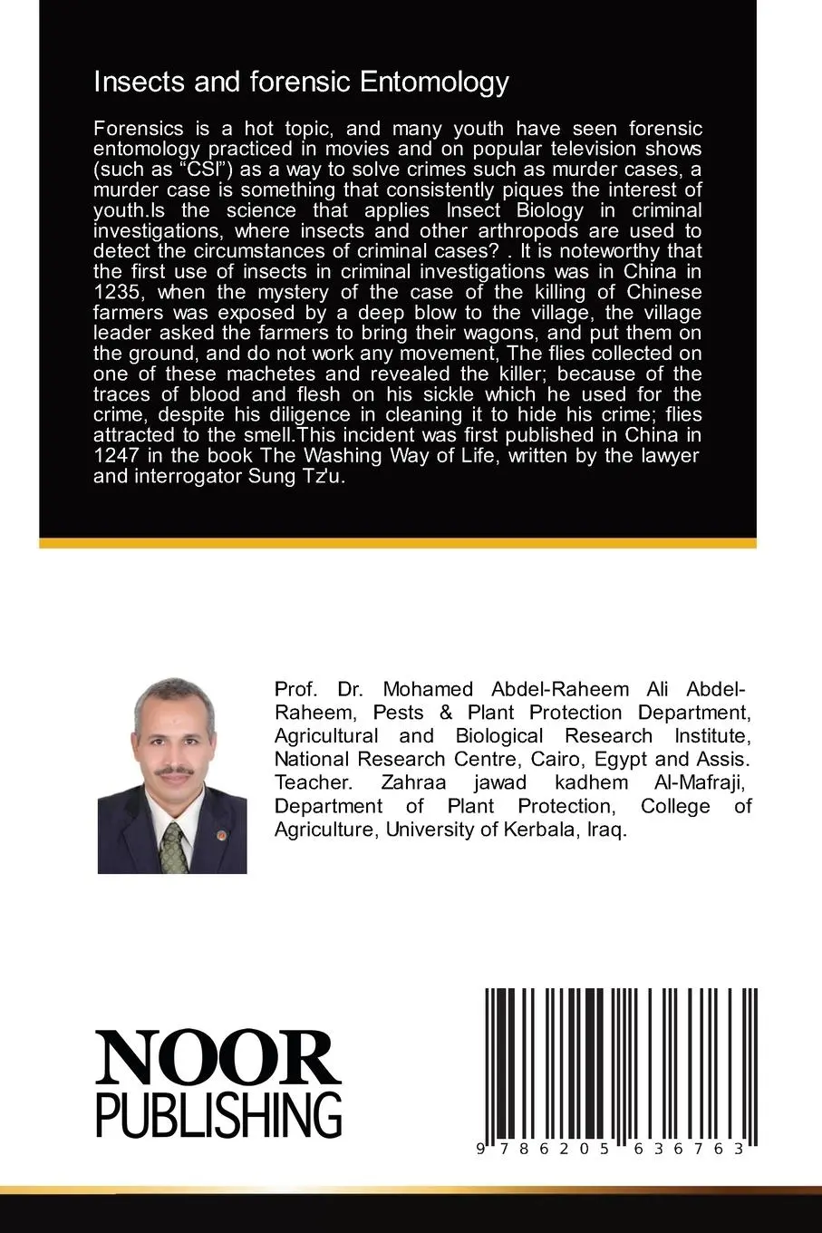 Rückseite: 9786205636763 | Insects and forensic Entomology | Mohamed Abdel-Raheem (u. a.) | Buch