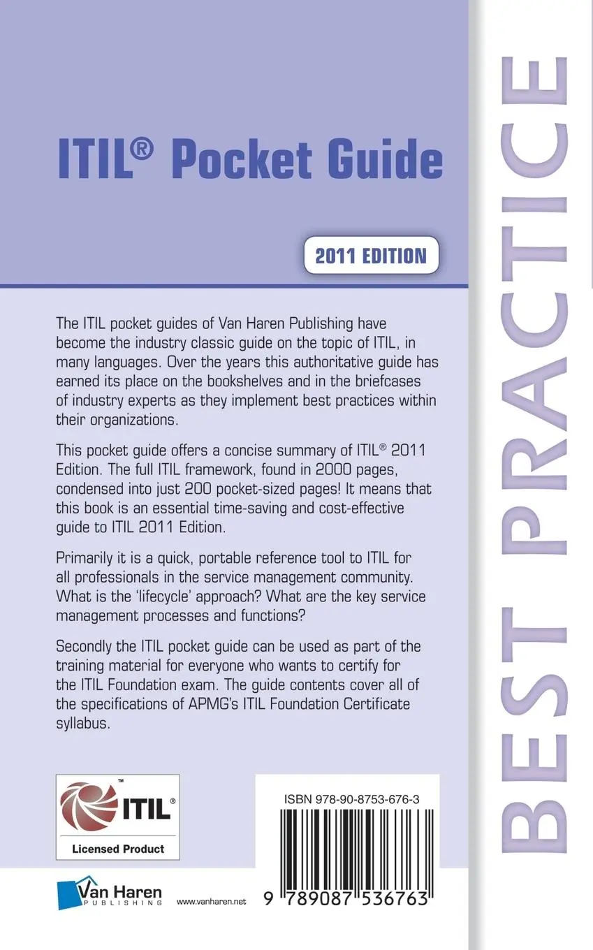 Rückseite: 9789087536763 | ITIL® 2011 Edition - A Pocket Guide | Jan van Bon | Taschenbuch | 2011