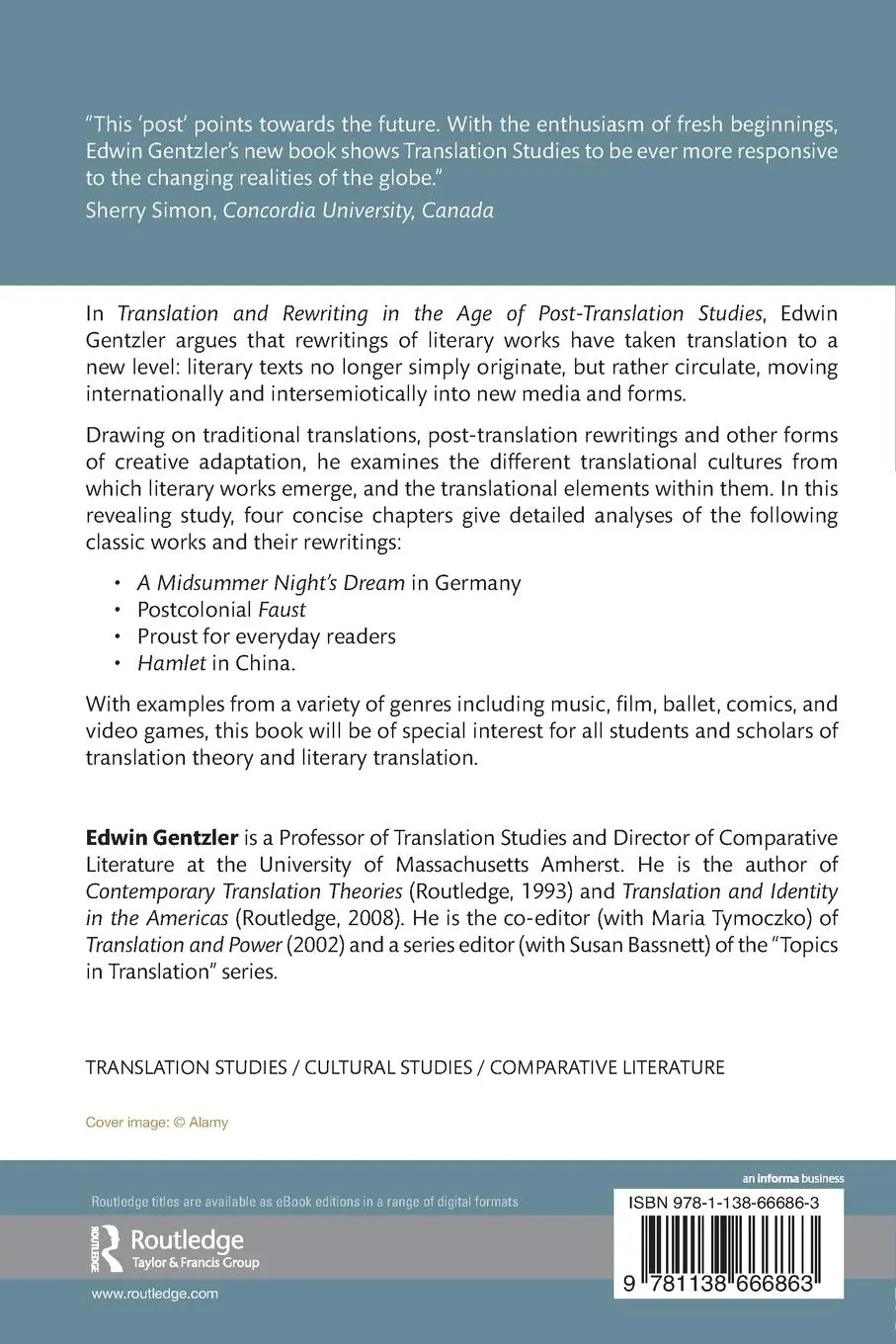 Rückseite: 9781138666863 | Translation and Rewriting in the Age of Post-Translation Studies
