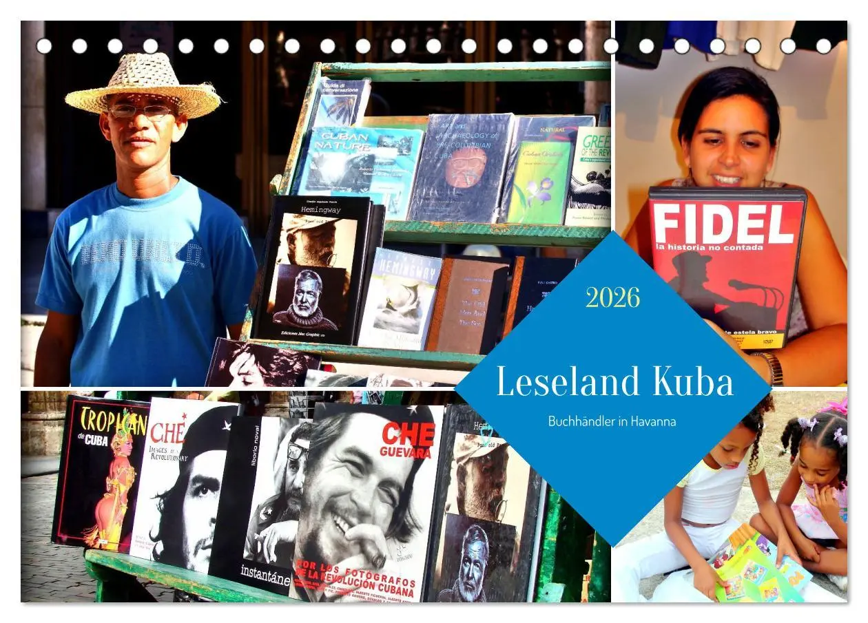 Cover: 9783516646863 | Leseland Kuba - Buchhändler in Havanna (Tischkalender 2026 DIN A5...