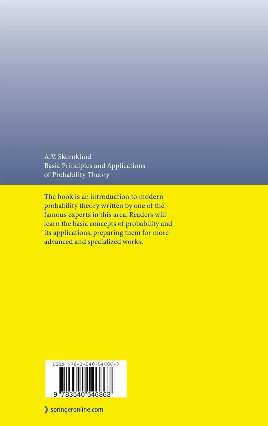 Rückseite: 9783540546863 | Basic Principles and Applications of Probability Theory | Skorokhod