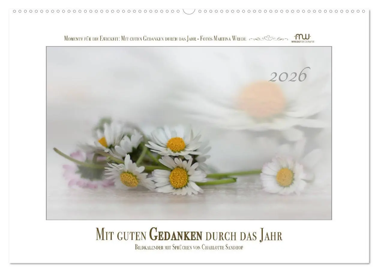 Cover: 9783516016963 | Mit guten Gedanken durch das Jahr (Wandkalender 2026 DIN A2 quer),...