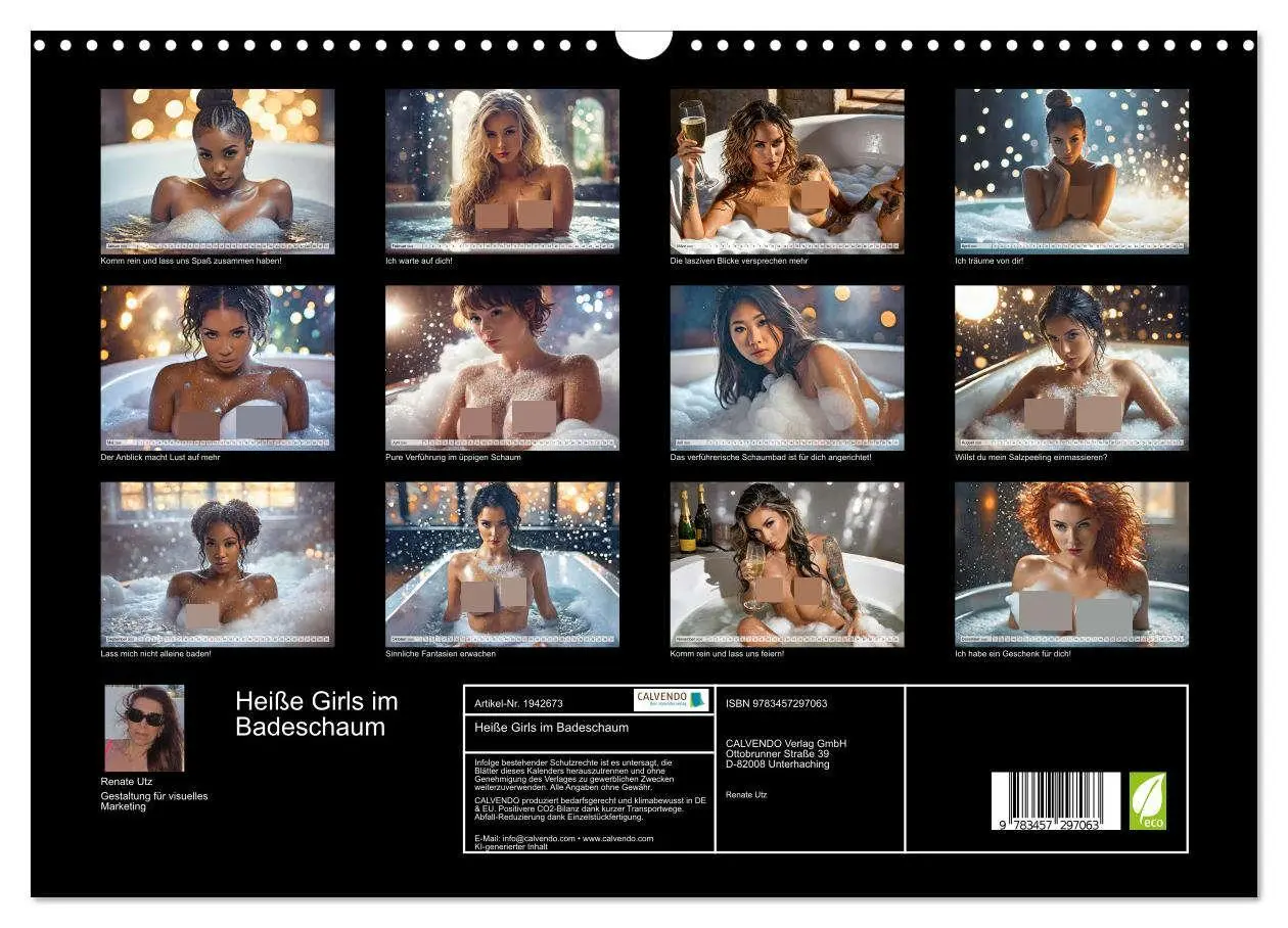 Bild: 9783457297063 | Heiße Girls im Badeschaum (Wandkalender 2026 DIN A3 quer), CALVENDO...