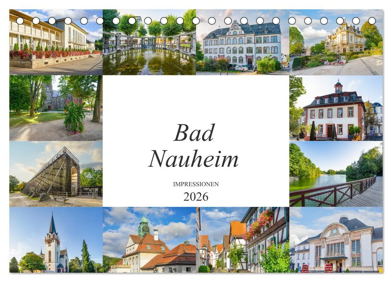 Cover: 9783457747063 | Bad Nauheim Impressionen (Tischkalender 2026 DIN A5 quer), CALVENDO...