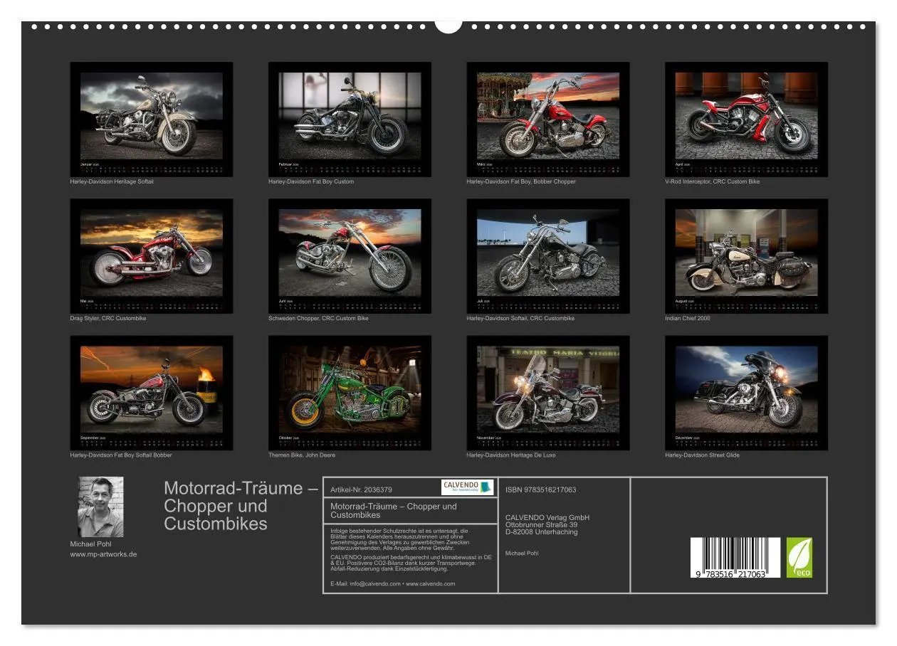 Bild: 9783516217063 | Motorrad-Träume - Chopper und Custombikes (hochwertiger Premium...