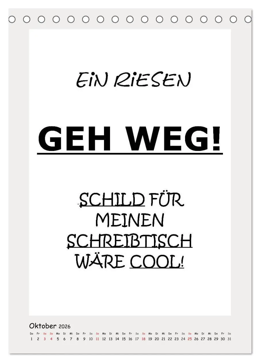 Bild: 9783516387063 | Sprüchekalender. Witziges fürs Büro (Tischkalender 2026 DIN A5...
