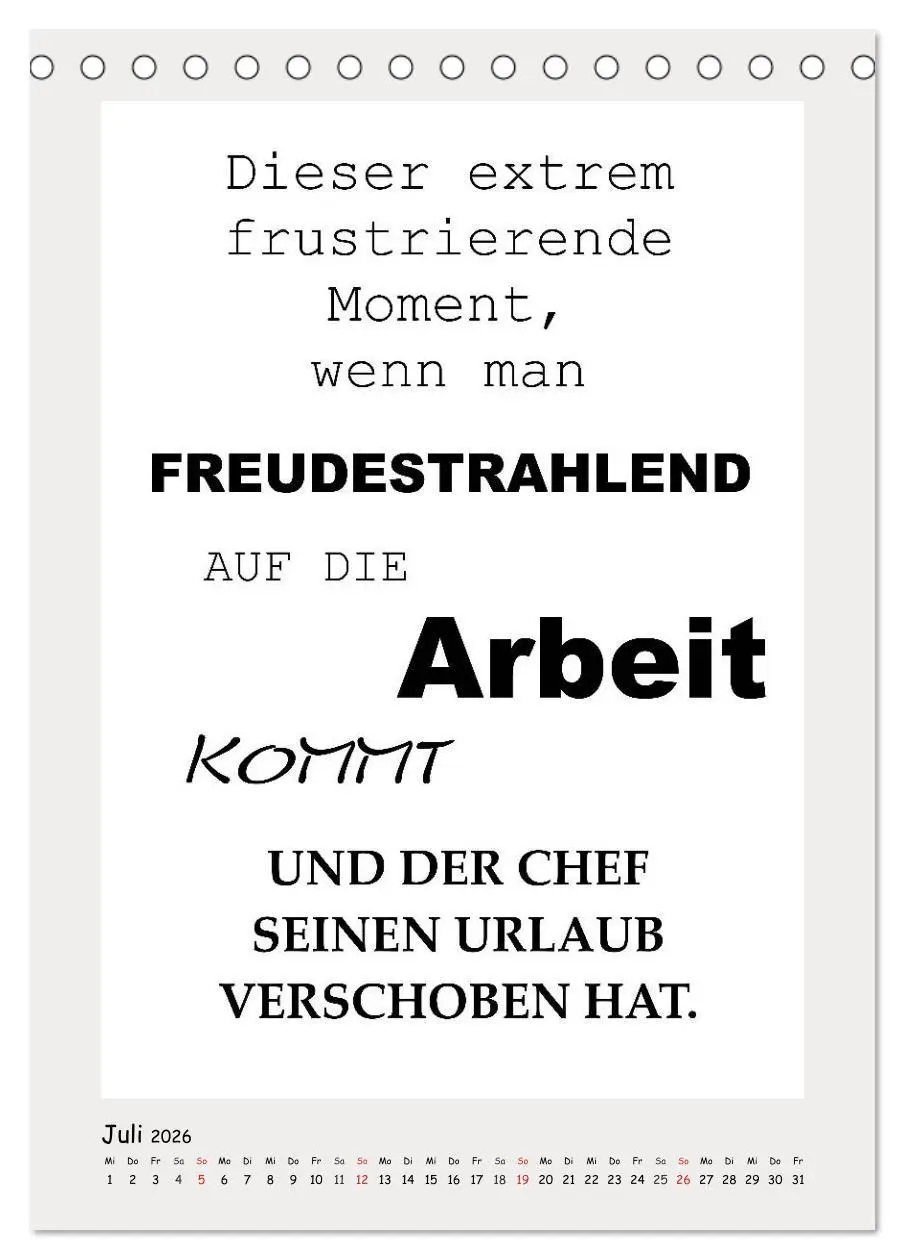 Bild: 9783516387063 | Sprüchekalender. Witziges fürs Büro (Tischkalender 2026 DIN A5...