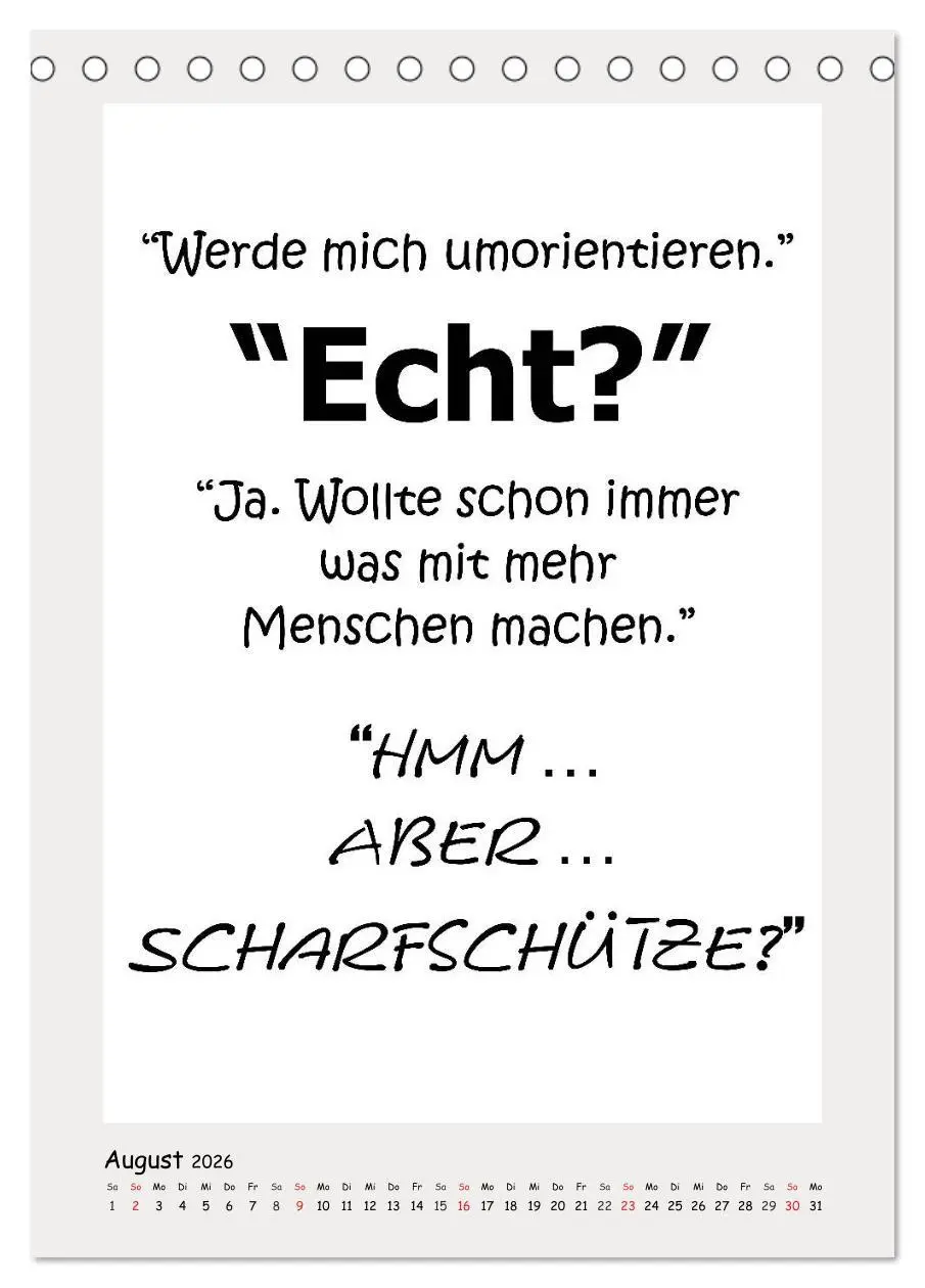 Bild: 9783516387063 | Sprüchekalender. Witziges fürs Büro (Tischkalender 2026 DIN A5...