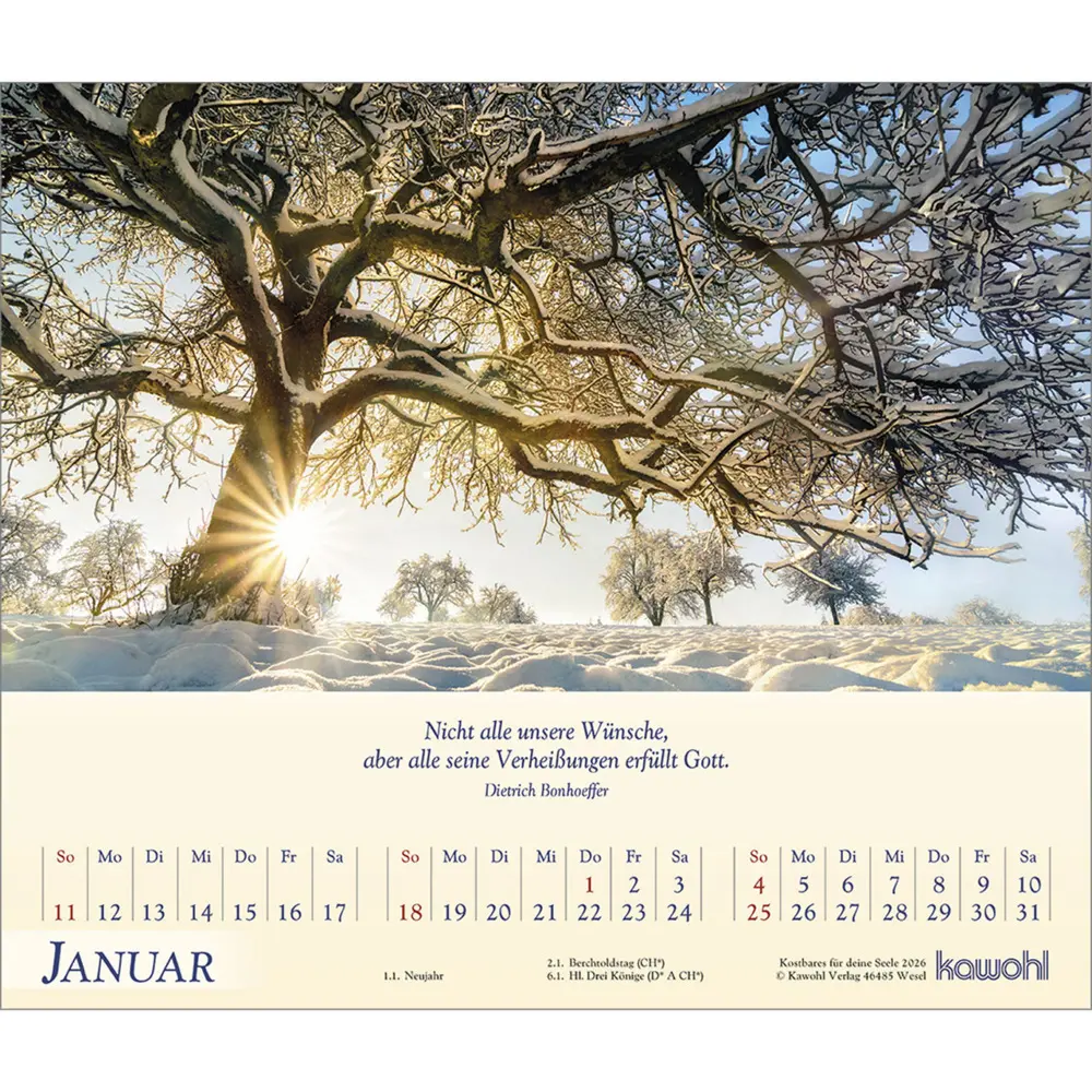 Bild: 9783754817063 | Kostbares für deine Seele 2026 | Balsam-Postkarten-Kalender | Kalender