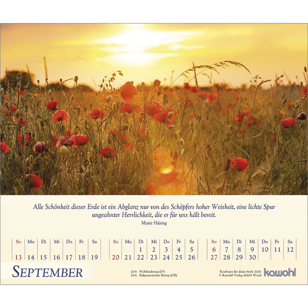 Bild: 9783754817063 | Kostbares für deine Seele 2026 | Balsam-Postkarten-Kalender | Kalender