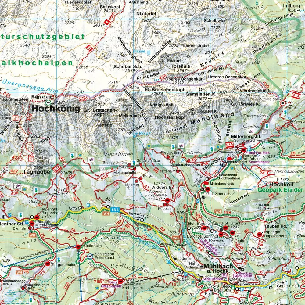 Bild: 9783850847063 | Pongau, Hochkönig, Saalfelden 1 : 50 000. WK 103 | KG | (Land-)Karte