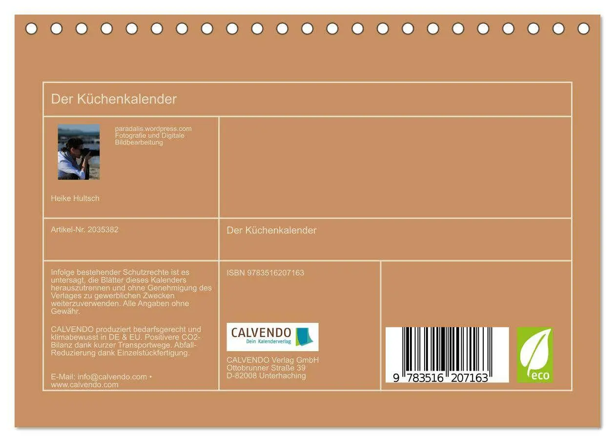 Bild: 9783516207163 | Der Küchenkalender (Tischkalender 2026 DIN A5 quer), CALVENDO...