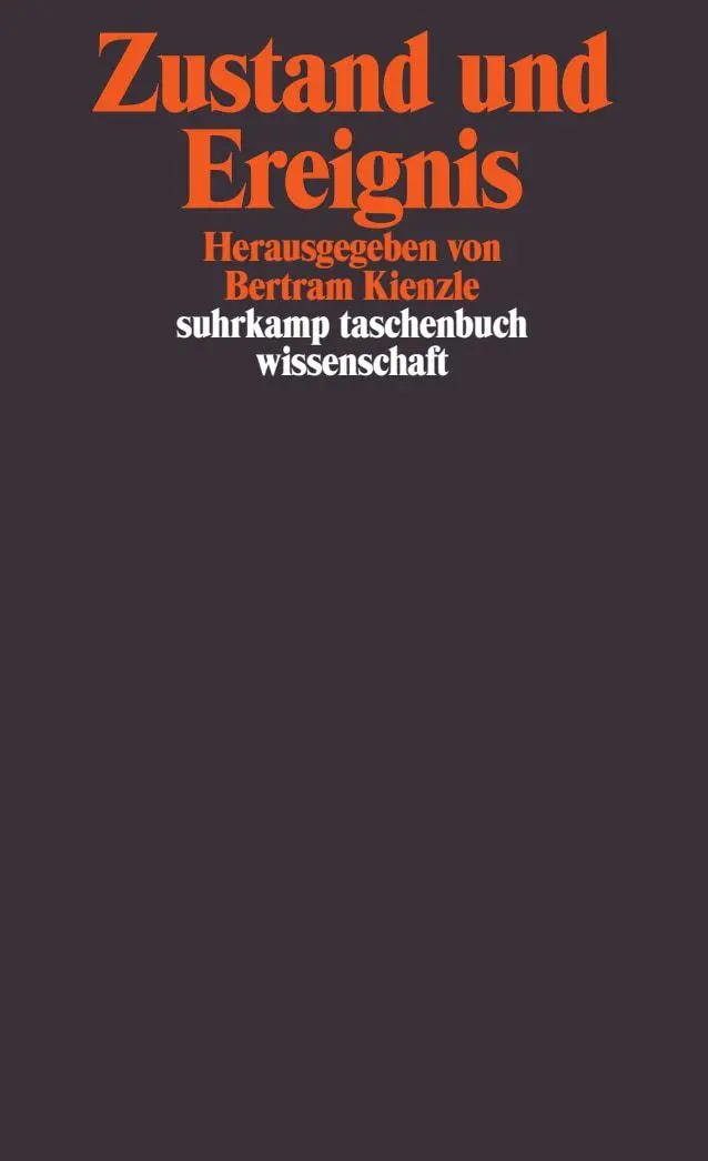 Cover: 9783518287163 | Zustand und Ereignis | Bertram Kienzle | Taschenbuch | 471 S. | 1994