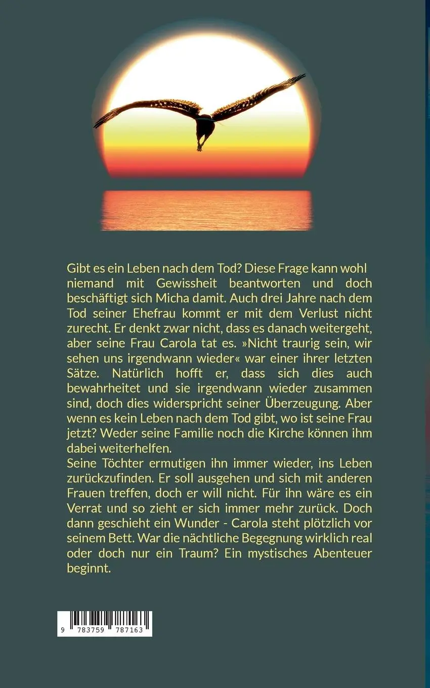 Rückseite: 9783759787163 | Nicht traurig sein, wir sehen uns wieder | Ein mystischer Liebesroman