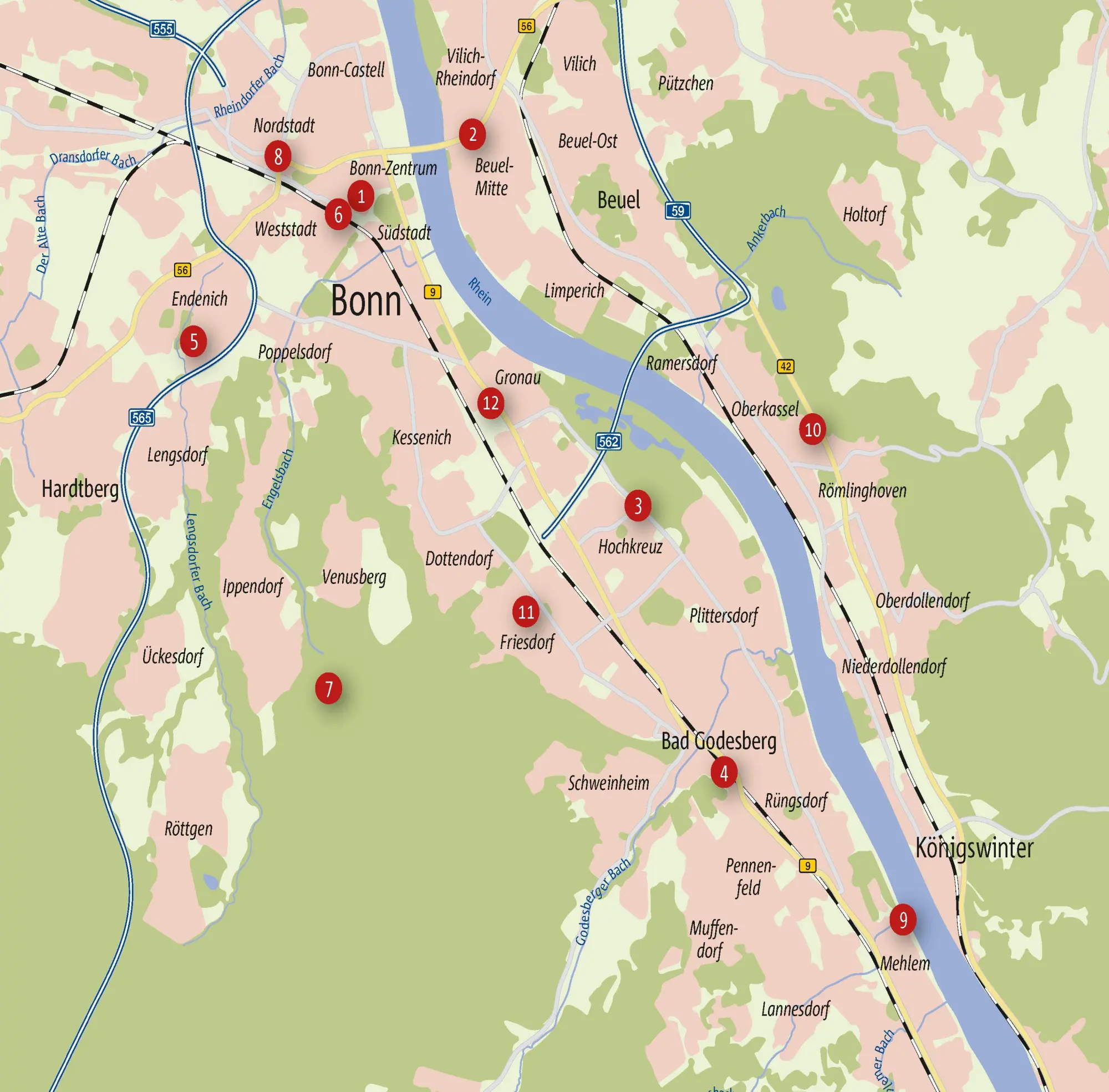 Bild: 9783770027163 | Zu Fuß durch Bonn | Ruth Willitzkat (u. a.) | Taschenbuch | 168 S.