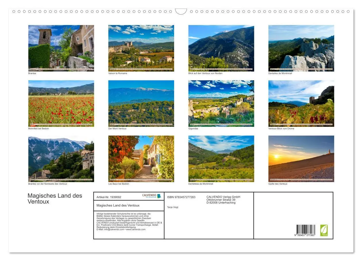 Bild: 9783457277263 | Magisches Land des Ventoux (Wandkalender 2026 DIN A2 quer),...