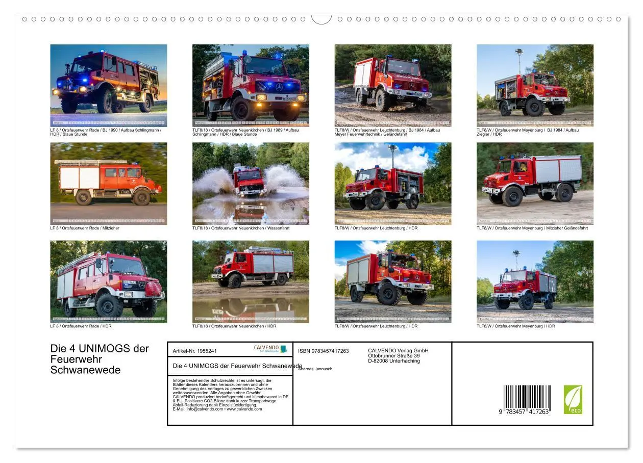 Bild: 9783457417263 | Die 4 UNIMOGS der Feuerwehr Schwanewede (hochwertiger Premium...