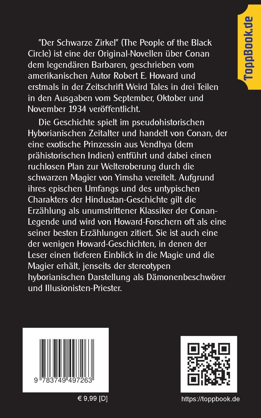 Rückseite: 9783749497263 | Conan der Legendäre | Der Schwarze Zirkel | Robert E. Howard | Buch
