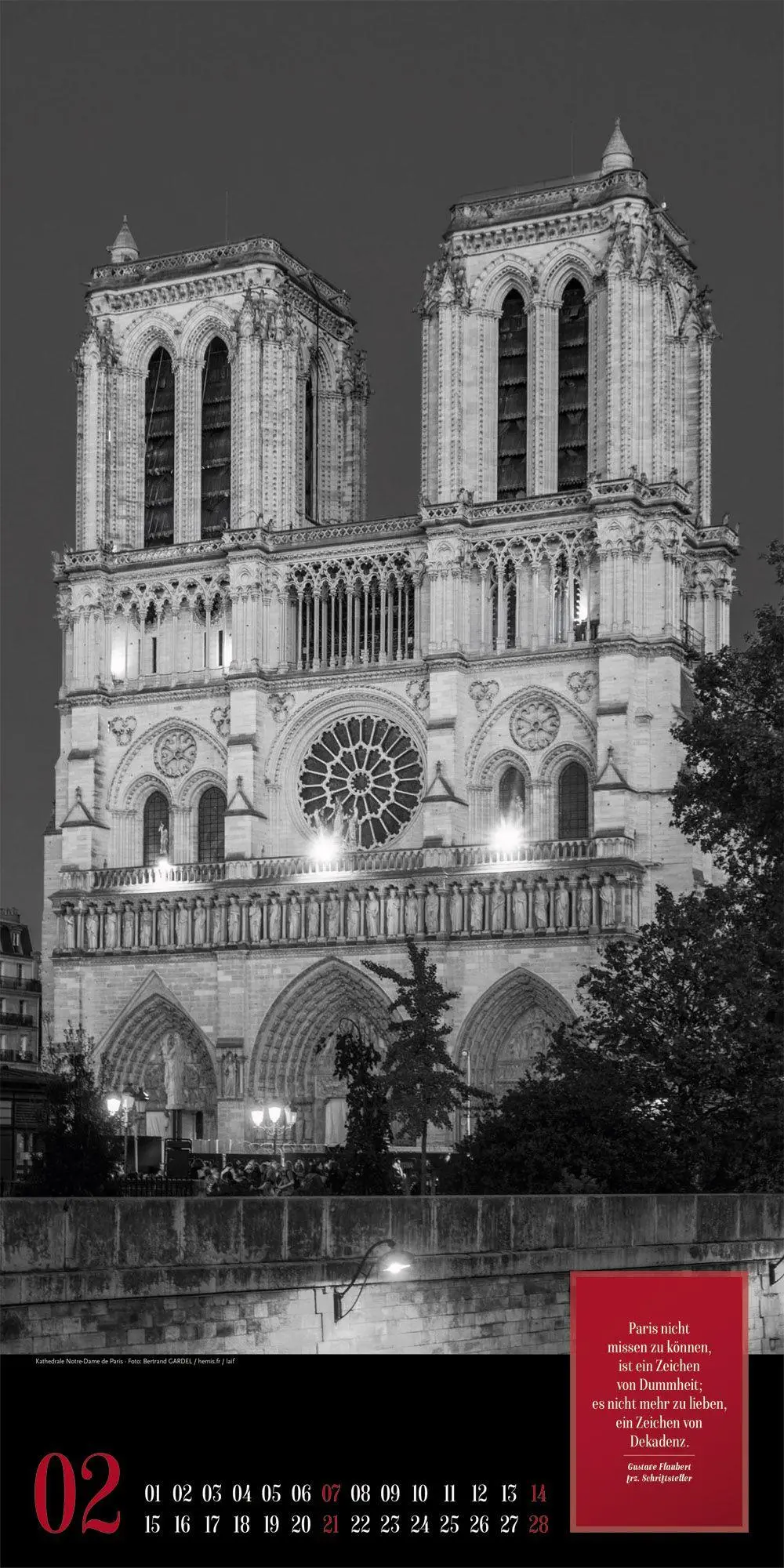 Bild: 9783838427263 | Paris, je t'aime Literatur-Kalender 2027 | Ackermann Kunstverlag GmbH