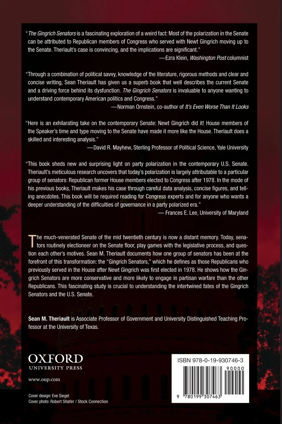 Rückseite: 9780199307463 | The Gingrich Senators | Sean M. Theriault | Taschenbuch | Englisch