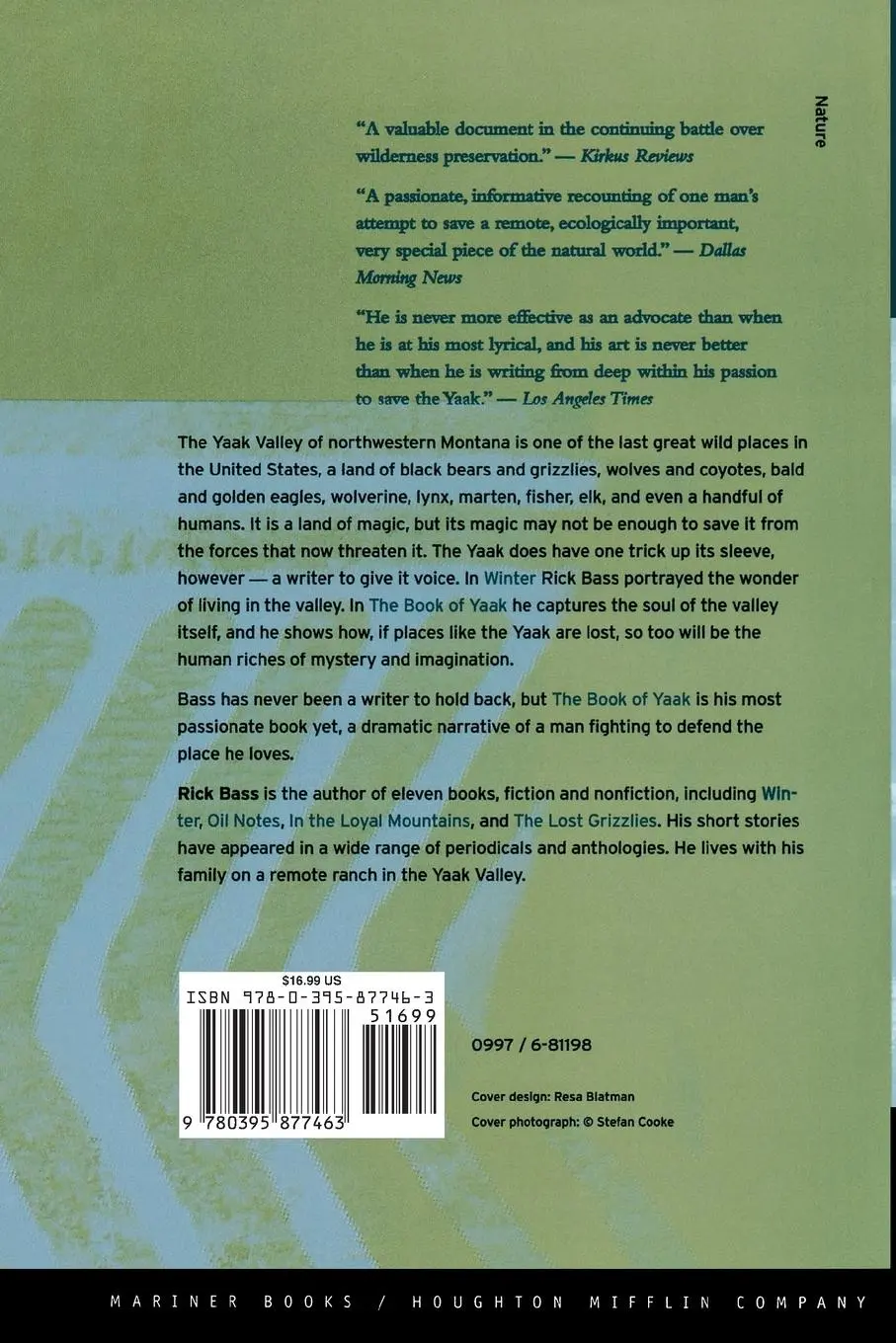 Rückseite: 9780395877463 | The Book of Yaak | Rick Bass | Taschenbuch | Kartoniert / Broschiert
