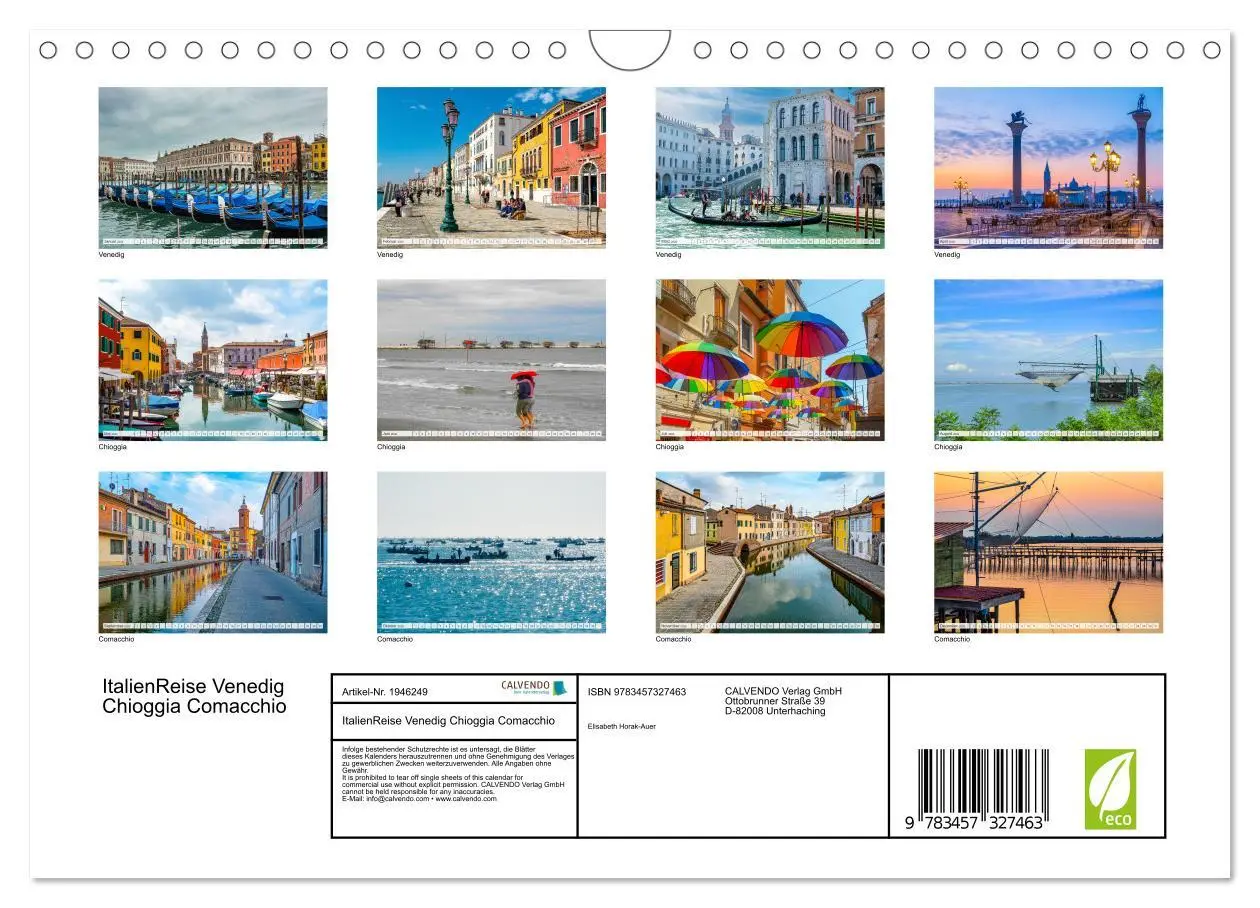 Bild: 9783457327463 | ItalienReise Venedig Chioggia Comacchio (Wandkalender 2026 DIN A4...