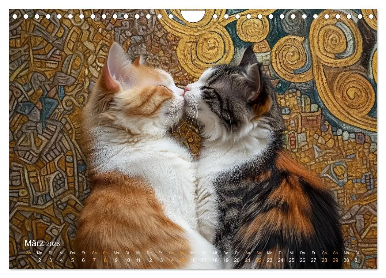 Bild: 9783457317563 | Katzenkunstwerke (Wandkalender 2026 DIN A4 quer), CALVENDO...