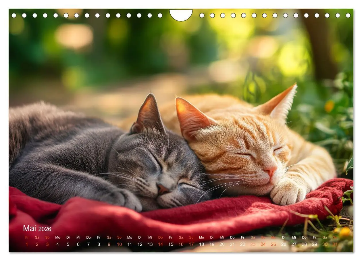 Bild: 9783457317563 | Katzenkunstwerke (Wandkalender 2026 DIN A4 quer), CALVENDO...