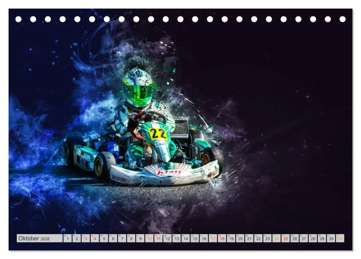 Bild: 9783457867563 | GoKart - extrem cool (Tischkalender 2026 DIN A5 quer), CALVENDO...
