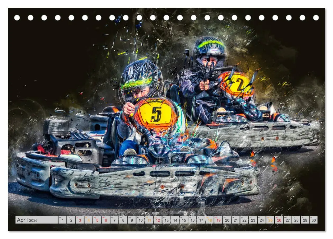 Bild: 9783457867563 | GoKart - extrem cool (Tischkalender 2026 DIN A5 quer), CALVENDO...