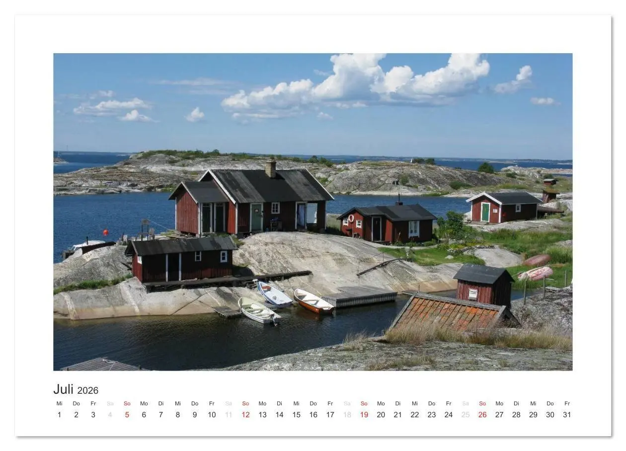 Bild: 9783516027563 | Stockholmer Schärengarten (Wandkalender 2026 DIN A4 quer), CALVENDO...