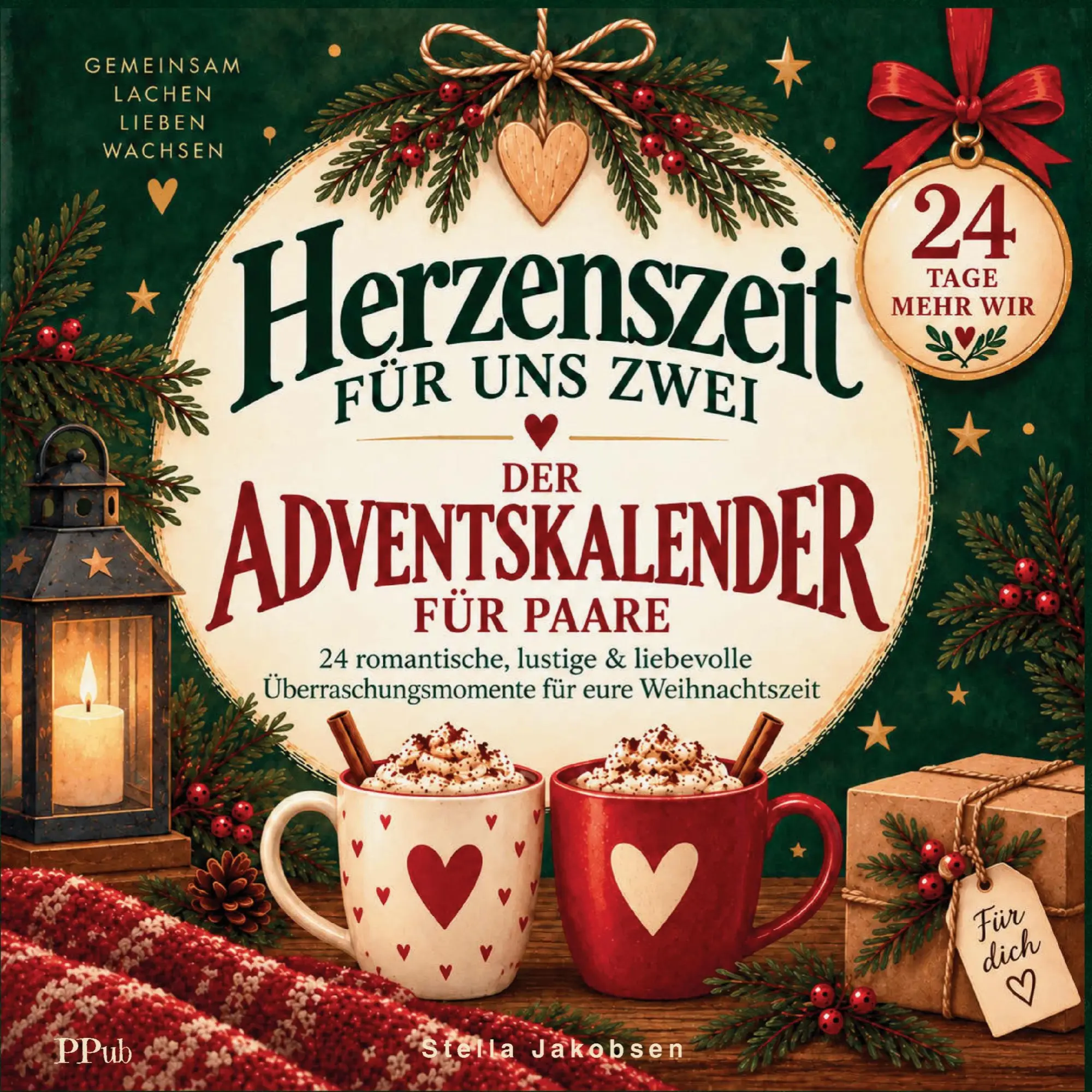 Cover: 9783982707563 | Herzenszeit zu zweit - Der Adventskalender für Paare | Stella Jakobsen