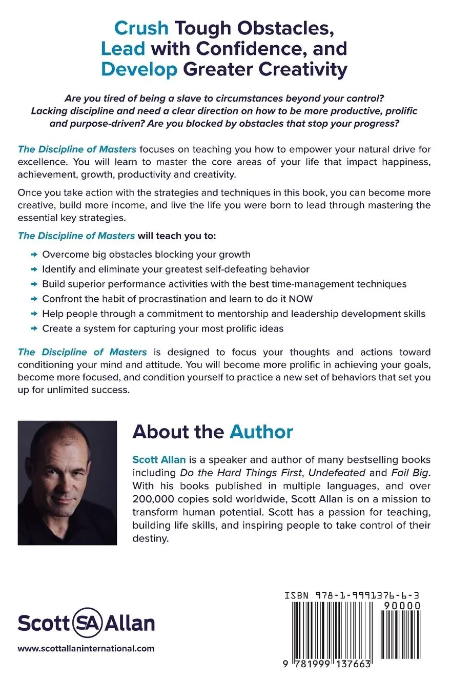 Rückseite: 9781999137663 | The Discipline of Masters | Scott Allan | Taschenbuch | Englisch