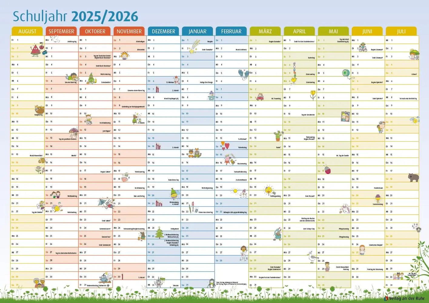 Cover: 9783834667663 | Der Schuljahres-Wandkalender 2025/2026, A1 | Kalender | 1 S. | Deutsch