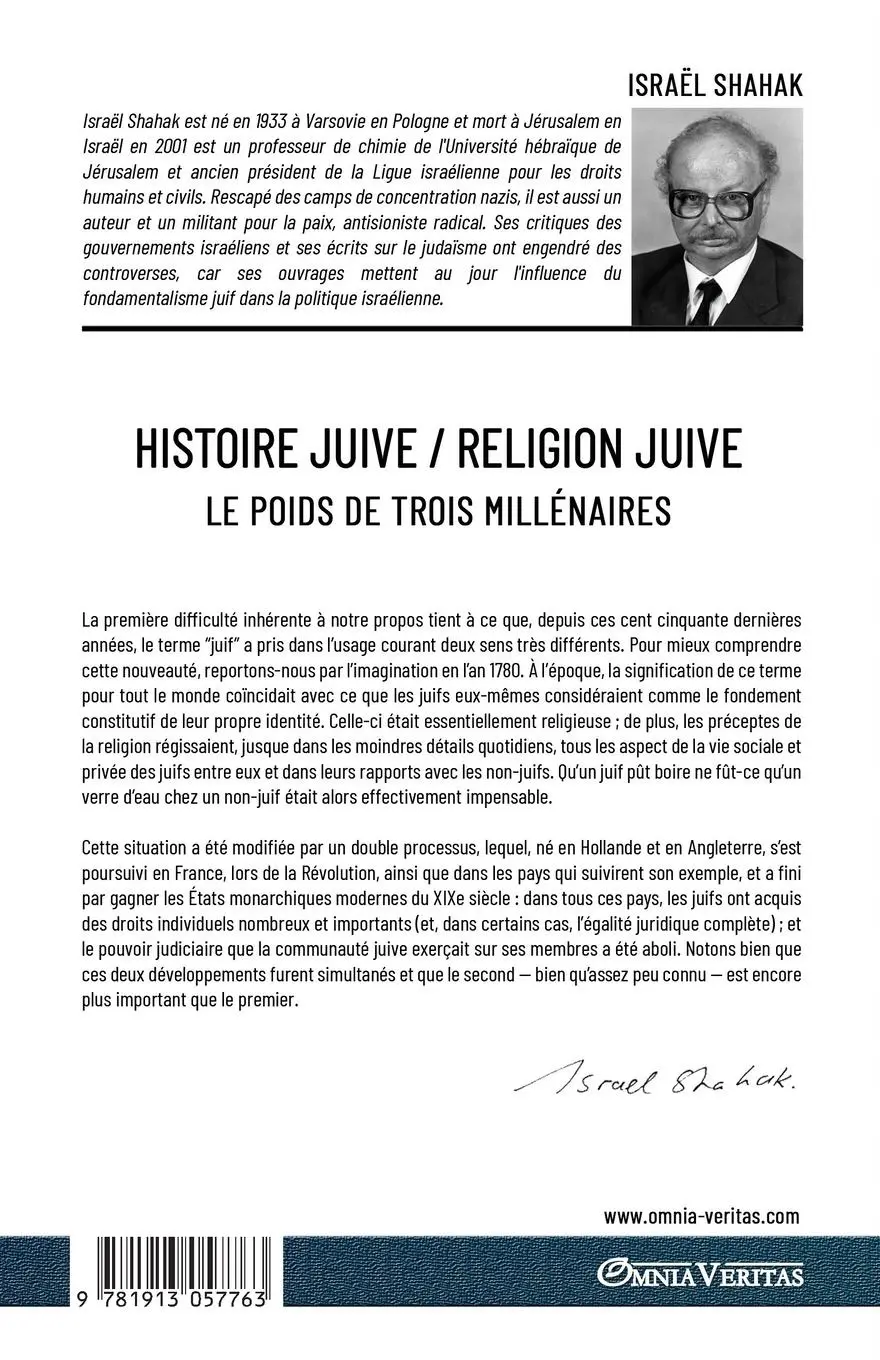 Rückseite: 9781913057763 | Histoire juive / Religion juive - Le poids de trois millénaires | Buch
