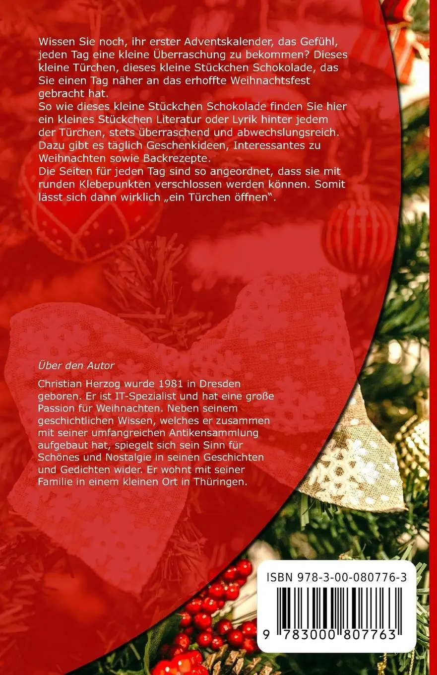 Rückseite: 9783000807763 | Adventskalenderbuch - Ein Begleiter durch die Adventszeit | Herzog