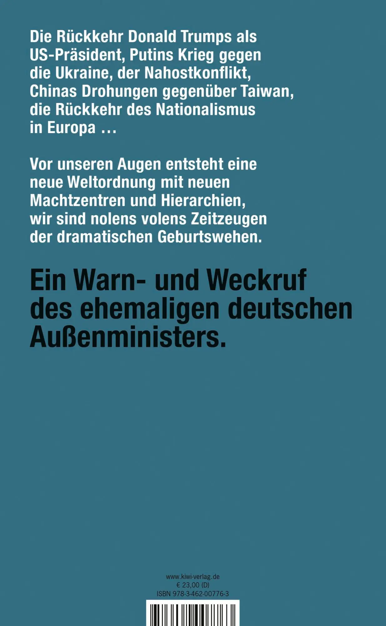 Rückseite: 9783462007763 | Die Kriege der Gegenwart und der Beginn einer neuen Weltordnung | Buch