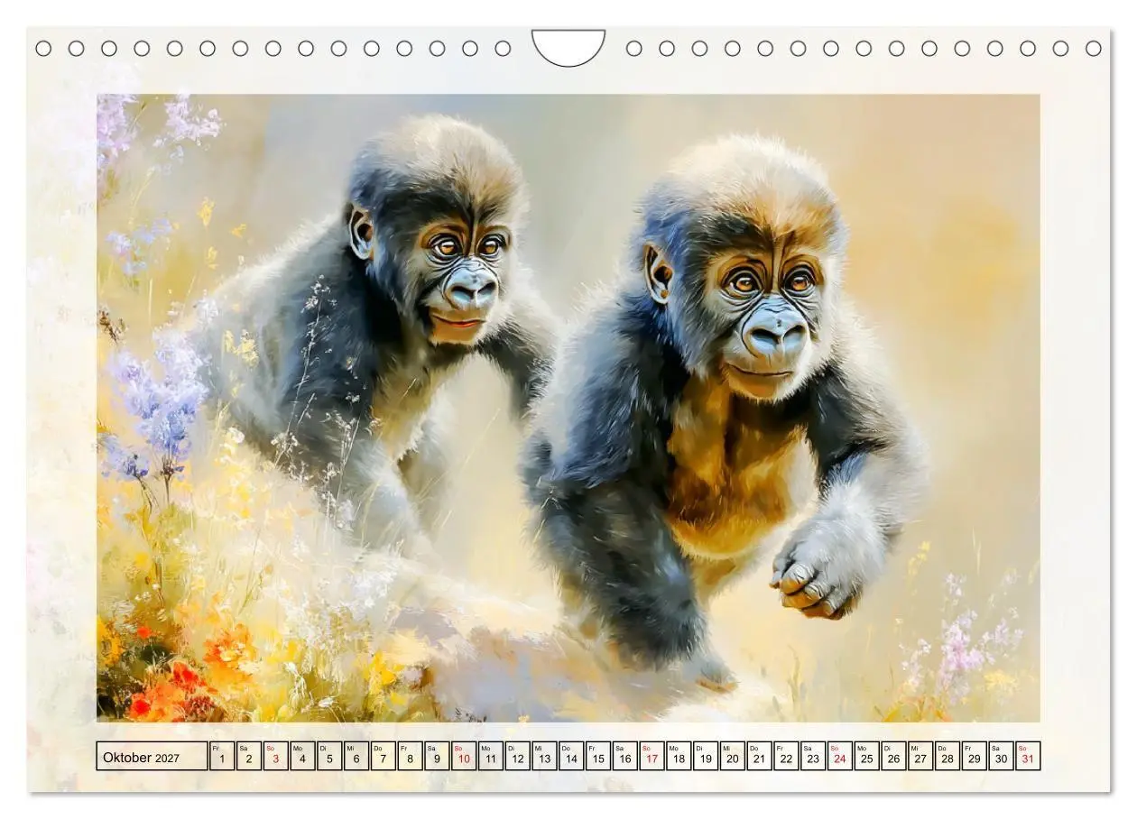 Bild: 9783516797763 | Gorillas. Wilde Kinderstube im Dschungel (Wandkalender 2027 DIN A4...