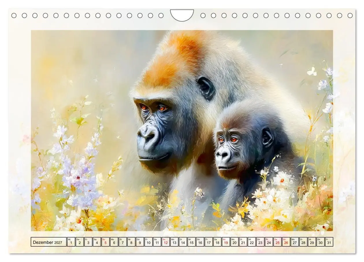 Bild: 9783516797763 | Gorillas. Wilde Kinderstube im Dschungel (Wandkalender 2027 DIN A4...