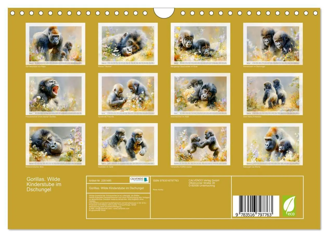 Bild: 9783516797763 | Gorillas. Wilde Kinderstube im Dschungel (Wandkalender 2027 DIN A4...