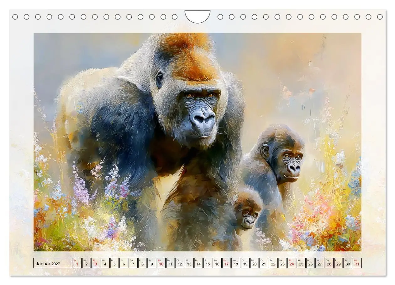 Bild: 9783516797763 | Gorillas. Wilde Kinderstube im Dschungel (Wandkalender 2027 DIN A4...
